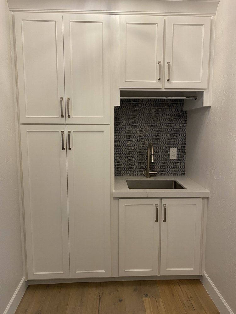 Other side of laundry with fun penny tile backsplash — Laundry by Urban Element, Inc. in the East Valley of Arizona
